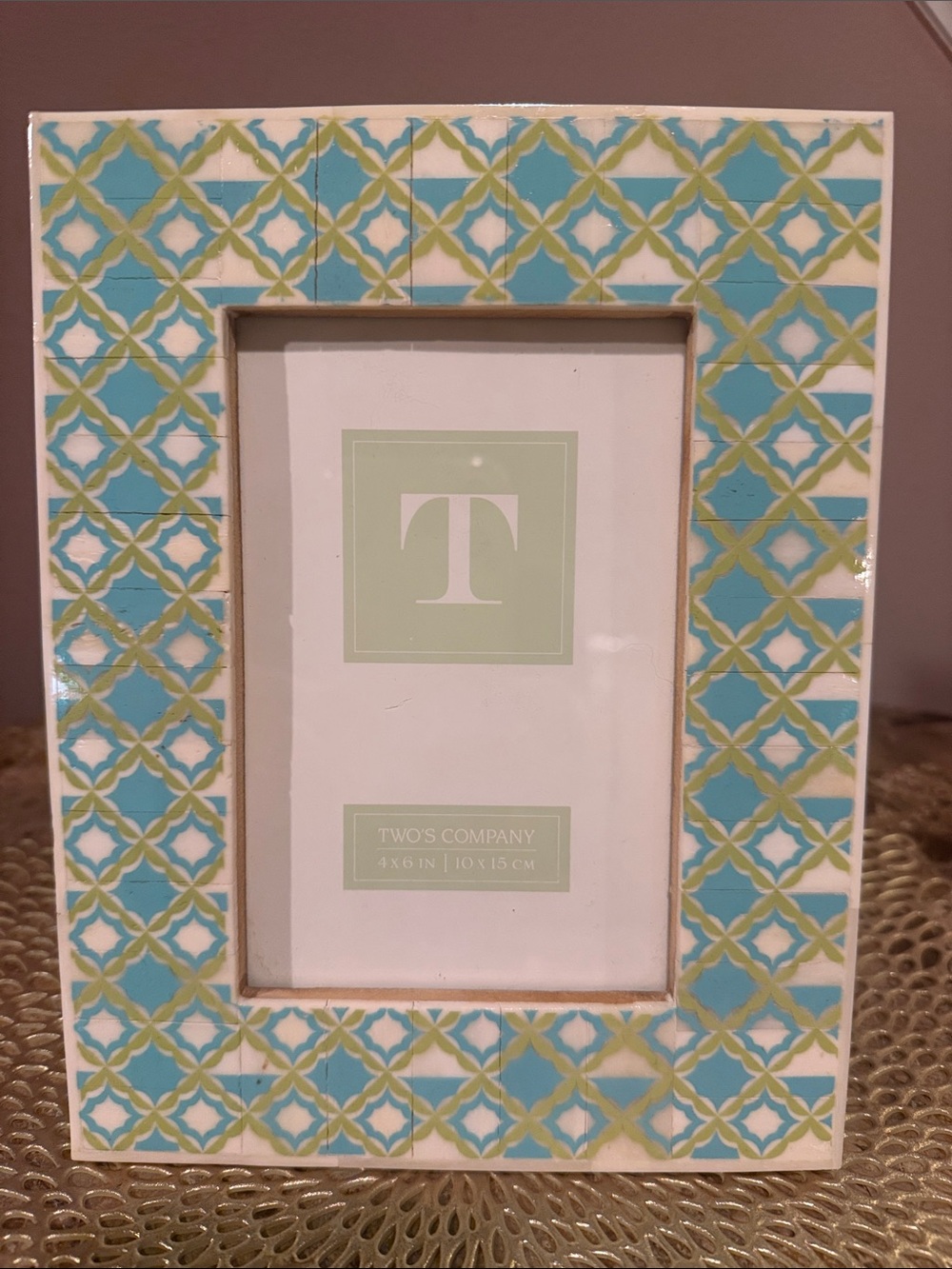 Two’s Company Mosaic Tile 4”x 6” Picture Frame